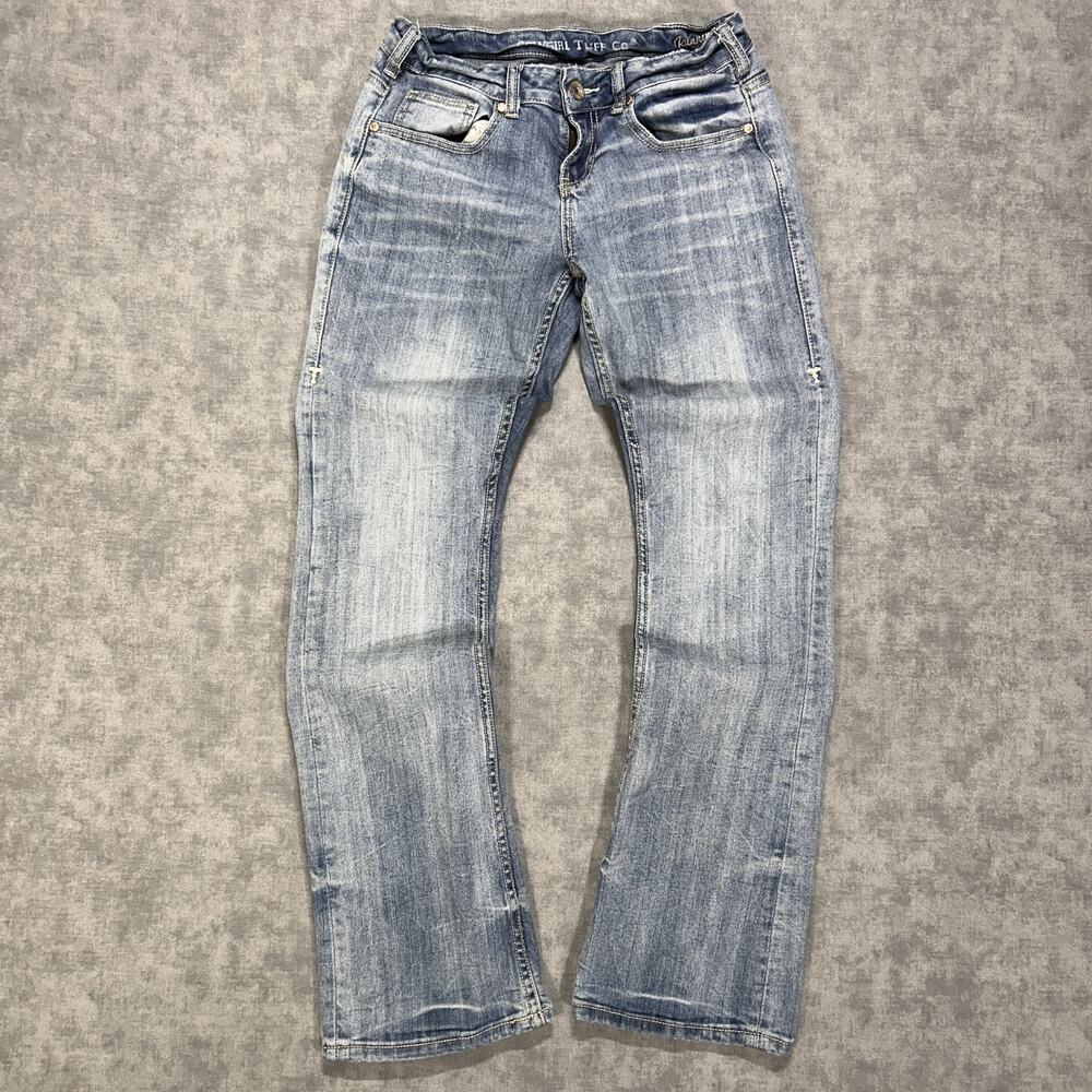 Cowgirl Tuff Co Running Free Low Rise Bootcut Jeans Womens 27x33 Light Wash